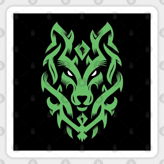 Wolf Tribal Ornament lovely blend drawing cute cool colorful Design Sticker by Okuadinya